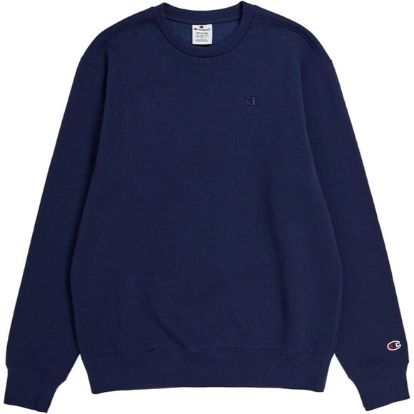 SIZE S - Champion Men's PowerBlend Fleece Crew Neck Sweatshirt - Navy Blue - Picture 1 of 6